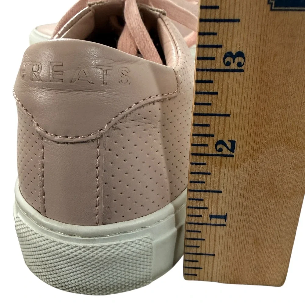 GREATS The Royale Perforated Blush Pink Leather Low Top Sneakers Women 7.5 Italy